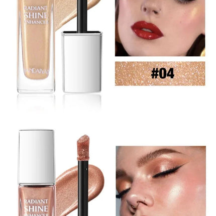  Liquid Highlighter Starlight Liquid Fine Sparkle for Face Body Long-Lasting Glow for Stage Festival & Photography Makeup