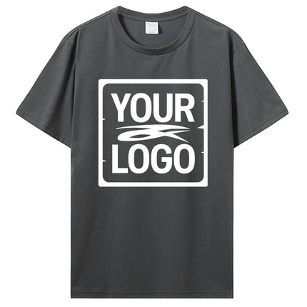 Customized Printed T-Shirt Tees DIY Your Own Design Like Photo Or Logo White T-Shirt Fashion Custom Men's Tops T-Shirt Clothing