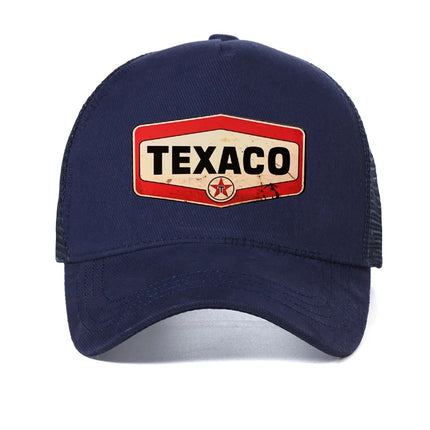 Funny Texaco Baseball Cap high quality men women summer Mesh breathable hat Men Outdoor fishing Hats Snapback Garros