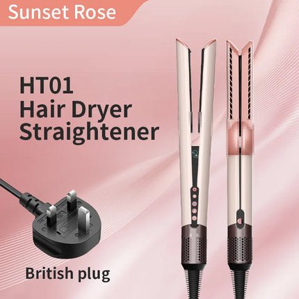 Hair Straightening Comb Hair Dryer HT01 Huaqiangbei Flat Iron Straightener Negative Ion No Hair Damage Dry Wet Use