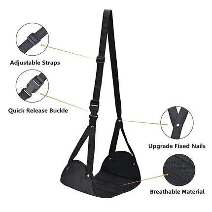 2025 New Airplane Footrest With Adjustable Strap, Portable Hammock Leg Rest, Perfect Travel Accessories