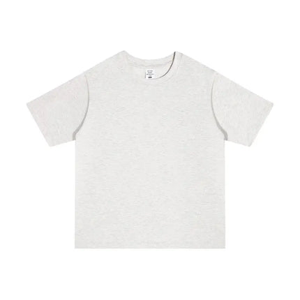 250GSM Customized Printed LOGO Solid 100% Cotton T-shirts Basic Tee Casual Oversized Drop Shoulder Quality Short T-shirt Men