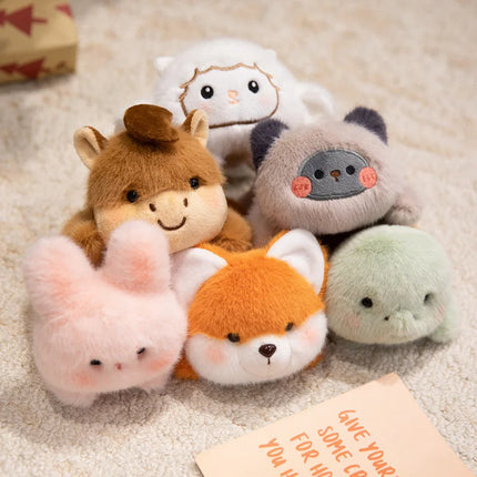 Magnetic Refrigerator Sticker Doll Cute Animal Plush Toy Sheep Fox Lobster Cat Tortoise Rabbit Fox Horse Stuffed Toy Home Decor