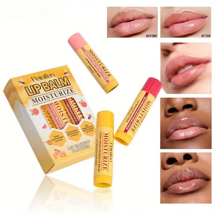 3-Pack Moisturizing Lipstick Hydrating Moisturizing Anti-Dry Crack Moisturizing Lipstick Set