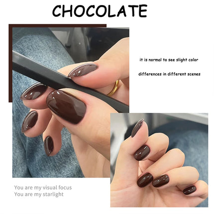 Autumn Winter Chocolate Brown Nail Polish Gel Maillard Caramel Color Gel Nail Supplies for Professional Nail Art DIY Nail Salon
