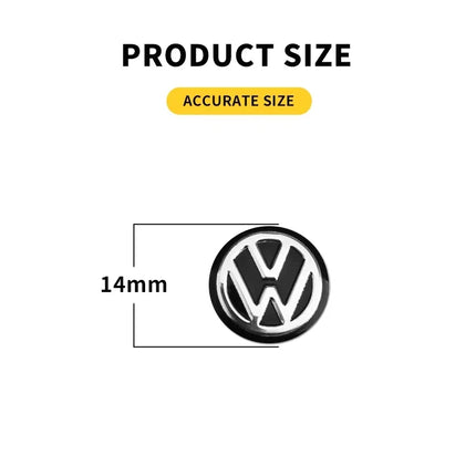 Car Remote Key Logo Metal Emblem Stickers For Volkswagen VW GTI Polo Golf Passat Tiguan Arteon Touareg Taigo Caddy Jetta Beetle