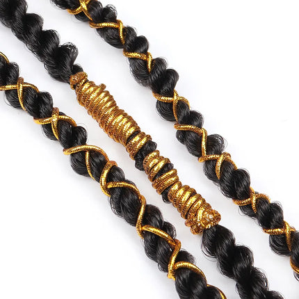 1M/5M Fashion Dreadlock Bead Braids Hair Accessories Braiding Hair Decor Shimmer Stretchable Braiding Hair Strings Long Styling
