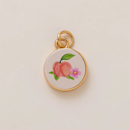 Simple and versatile color blocking butterfly love flower DIY pendant accessories gold-plated color preservation