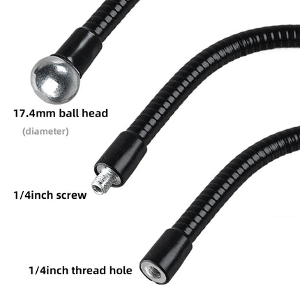 Flexible Arm Monopod Metal Tube Rod Stands Selfie Stick with Ball Head for Mobile Phone Smartphones Tripod Live Streaming