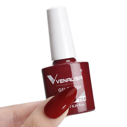 #758 Milky White Venalisa Nail Gel Polish Pearl Color Fall Nails TPO Free Long Wear Diamond Top Soak Off UV LED Gel Nail 7.5ml