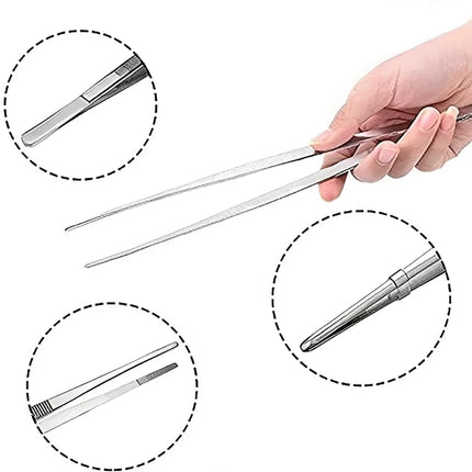 Multifunction Barbecue Tongs Stainless Steel Food Tongs BBQ Clip Kitchen Gadgets Cooking Tweezers Buffet Tool CFQJ006