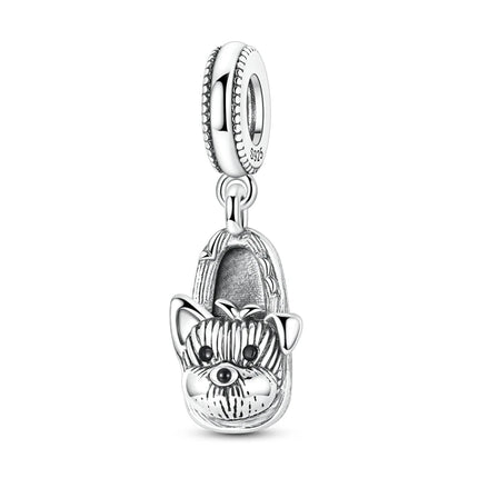 Hot Sale 925 Sterling Silver Puppy Beads & Teddy & Golden Retriever Dangle Charm Fits Bracelet Beloved Pet Pendant Gifts