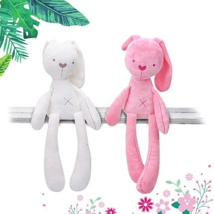 Cartoon Animal Stuffed Baby Toy with Hanging Rattle Soft Plush Wind Chimes Gift for Bed Crib Car Seat Travel Stroller