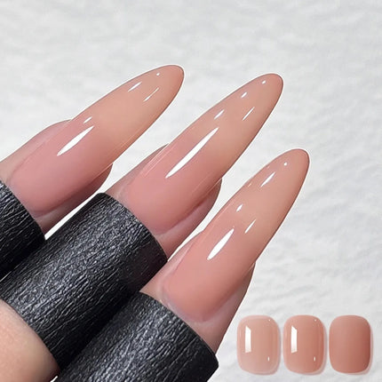 6Pcs 15ml Ice Nude Peelable Polish, UV/LED - set, Formaldehyde - free Oval, Glossy. Good for Salon & DIY Gel Set