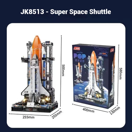 JAKI Space Exploration Series Building Blocks Toys Set, Super Rocket Spaceplane Model Assembly Toy, Children's Birthday Gift
