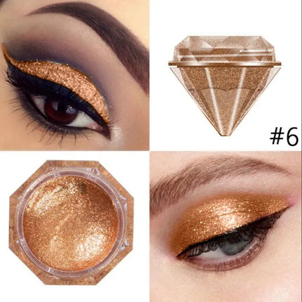 PHOERA Metallic Eye Shadow Diamond Shiny Eye Liner Pen Eyeshadow Long Lasting Shimmer Pigmented Eye Shadow Maquillaje