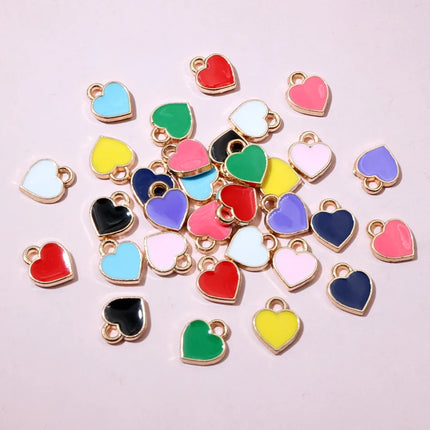 50Pcs Enamel Butterfly Flowers Star Heart Small Charms Pendants DIY Jewelry Making Accessories Craft Bracelet Necklaces Earring