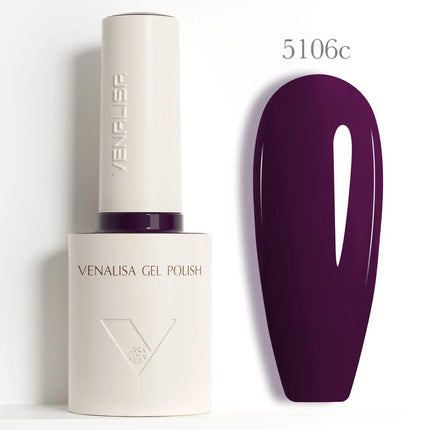 VENALISA 10ml Nail Gel Polish 108Colors HEMA/TPO Free UV LED SoakOff Long Lasting High Gloss Base TopCoat for Salon DIY Manicure