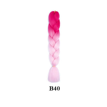 Synthetic 24inch 1Pcs Ombre Jumbo Braiding Hair Extensions High Temperature Fiber Hair Extensions for Box Braids Braiding Hair