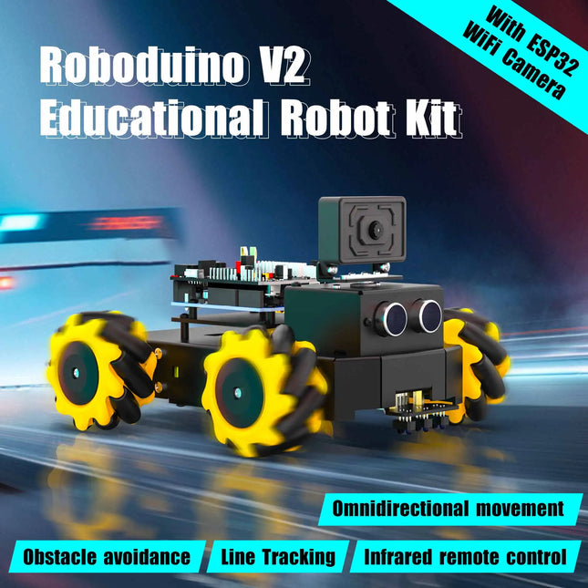 Yahboom UNO R3 Smart Robot Car Kit Roboduino V2 With ESP32 WiFi Camera Metal Body Educational Toy Robotic Kit DIY For Arduino