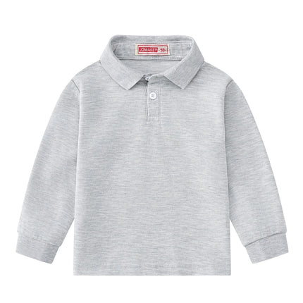 Foreign Trade Spring and Autumn New Style Boys and Girls Fashion 1-15 Year Old Long Sleeve Polo Shirt