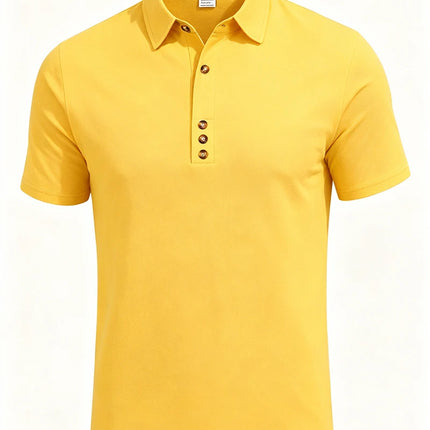 2026 Summer Men Cotton Linen Polo Shirt Short Sleeve Turn Down Collar Loose Fit Casual Daily Office Beach Travel Solid Color Top
