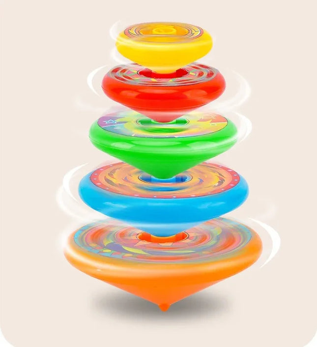 Hot Stacked Spinning Top Launcher Gyroscope Set toy Colorful & Fun Kids Toys for Flying Stacking Games Party Favors & Boys Gifts