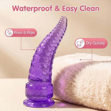 Threaded octopus tentacles, simulated anal plug, adult sex toy, men's and women's anal expanders, prostate massager, suction cup