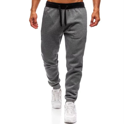 Men's Sweatpants S-3XL Sportswear Elastic WaistCasual Baggy Pants Black Grey Joggers Male Loose Trouser baggy pants sports pants