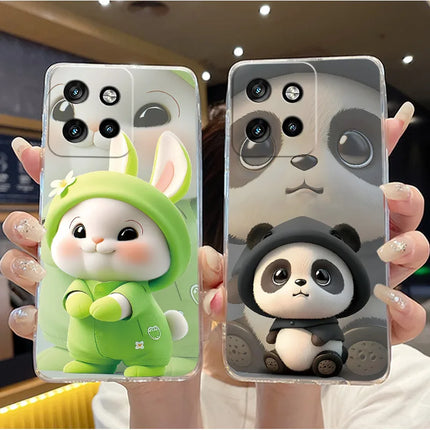 Soft Silicone TPU Clear Case For Motorola Edge 50 Neo 5G/Moto S50 5G Viral Elegant Kitten Painted Casing Shockproof Cover