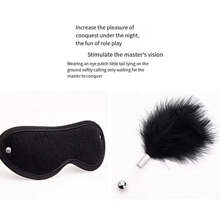 Adult sex toy sets, BDSM stimulation sets, including whips, batons, blindfolds, feathers, and four-piece sets.