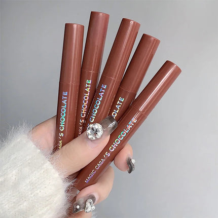 Chocolate five lip glaze set Mist matte lipstick girl student