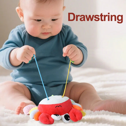 Nibbled Drawstring Mirror Cheer Baby Bed Hanging Toy Cartoon Animal Bedbell Pendant Soft Stroller Car Seat Crib Sensory Learning
