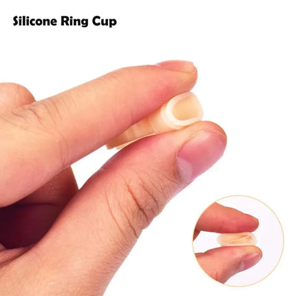 100pc Disposable Permanent Makeup Pigment Ring Cup Silicone Tattoo Ink Ring Holder Ring for Microblading Eyebrow Lip Pigment PMU