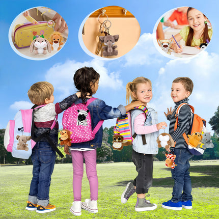 12-36 PCS Small Safari Stuffed Animals Bulk 12cm Jungle Animal Mini Plush Toys for Classroom Prizes Party Favors Birthday Gifts