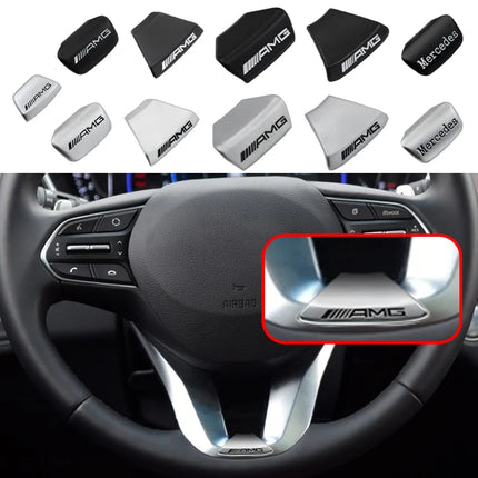 3D Metal Car Steering Wheel Emblem Sticker Badge For Mercedes Benz AMG W205 W168 W108 GLC W212 AMG W176 W204 Interior Accessorie