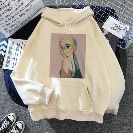 Ariana Grande Casual Drawstring Kangaroo Pocket Hoodies Sweatshirt Women's Clothing Clothing Winter Clothes Women
