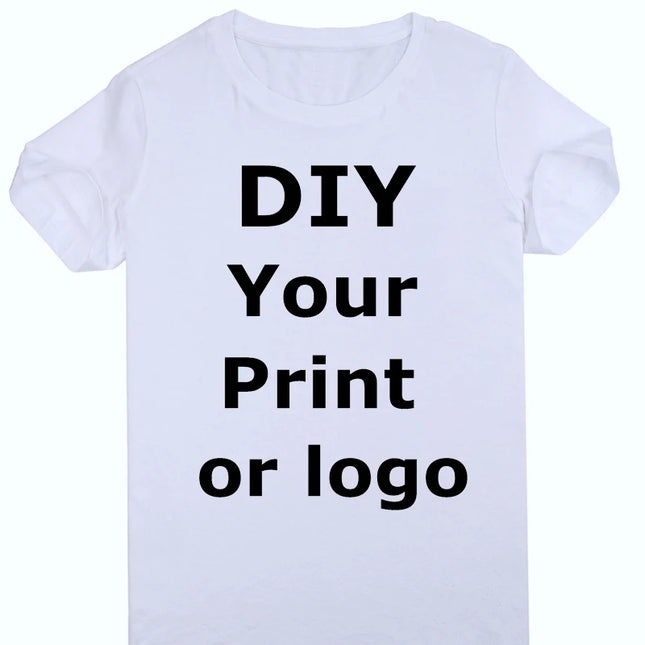 Customized your name Print t shirt boys girls Your own design DIY photo kids family birthday party clothes Summer tops t-shirt