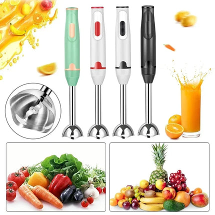 Handheld Electric Food Mixer 3-in-1 Stainless Steel Whisk Blender Chopper For Eggs Vegetables Kitchen Utensil