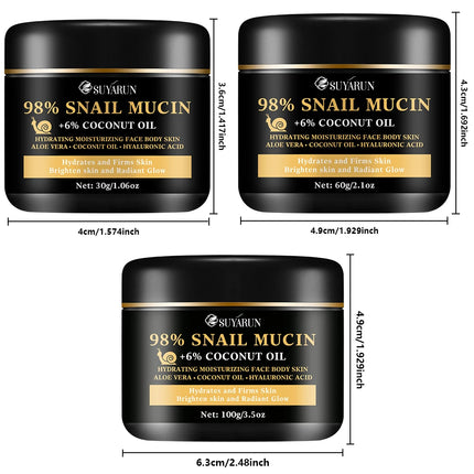 92% snail lotion and 5% hyaluronic acid, lighten fine lines, firm and moisturize, suitable for all skin types