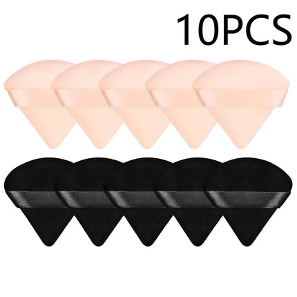 10PCS Puff Triangle Makeup Beauty Sponge Puff Triangle for Powder Makeup Blender Finger Puff Make Up Accessories Cosmetics PF03