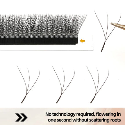 MENGLUKE W Shaped Bloom 2D 3D 4D 5D 6D 7D 8D Automatic Flowering Premade Fans Eyelash Extensions Natural yy Individual Lashes