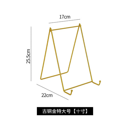 Iron Art Display Stands Storage Rack Metal Easel Stand For Photo Picture Frame Oil Painting Plate Book Organizer Shelf Holder