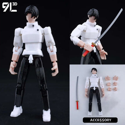 9L3D Invincible T13 Mark RedWhite Suit Dummy13 Anime Action Model Multi-Jointed Figure Superhero Toys Gift For Lover 14cm Height