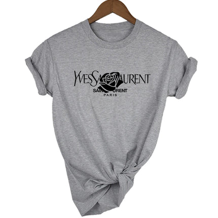 Luxury brand Brand Fashion Alphabet Printed Crew Neck Clothing Short Sleeve T-Shirt Trend Women's Summer