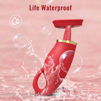 Tongue Licking Vacuum Sucking Vibrator for Women Clit Sucker Nipples Breast Massager Removable Cup Female Masturbation Sex Toy