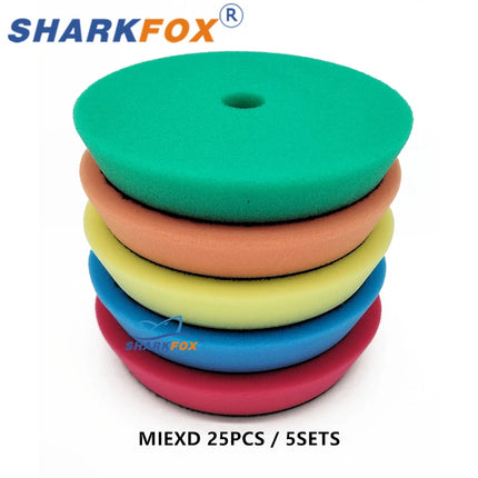 Sharkfox 5/6 Inch Sponge Car Polisher Waxing Pads Buffing Kit for Boat Car Polish Buffer Wheel Polishing Removes Scratches
