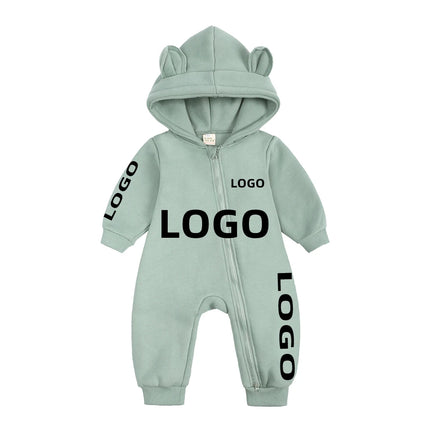 New Bodysuit For Newborn Rompers Baby Boys Girls Clothes Long Sleeve Solid Hoodies Bear Jumpsuit Costume Infant Onesies 3M-24M