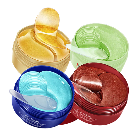240pcs=120pairs Eye patches Hyaluron Acid & Gold & Seaweed & Black Pearl Hydrating Moisturizing Crystal Collagen Gel Eye Mask
