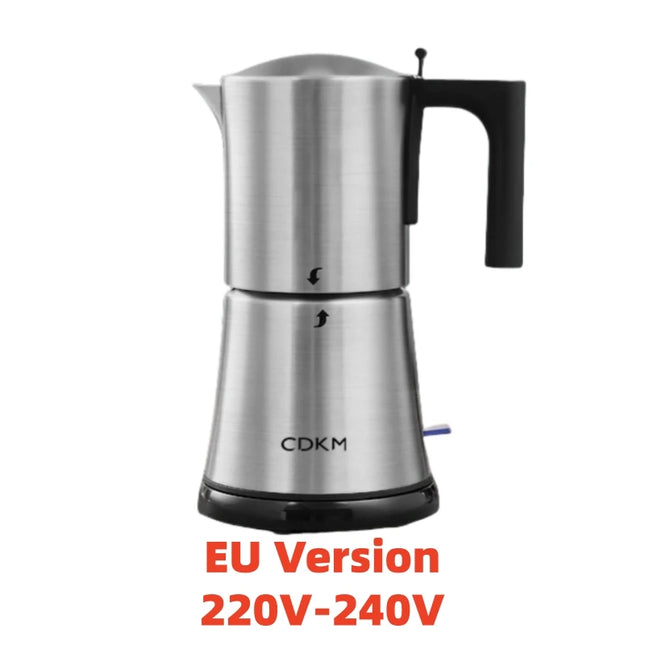 CDKM Moka Pot SUS304 Stainless Steel Mocha Espresso Coffee Electric Espresso Kettle Espresso for Office Kitchen Italian Coffee